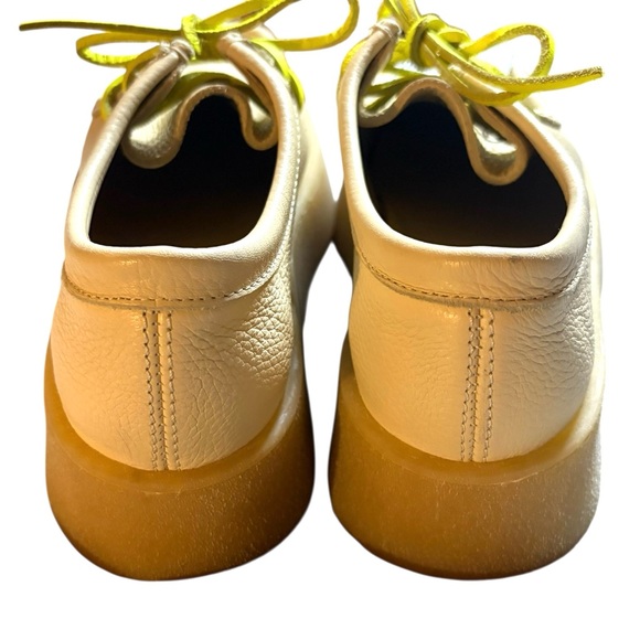 ZARA X CLARKS NWT Off White Leather Lace Up Wallabee in Sz 37 - Picture 5 of 10